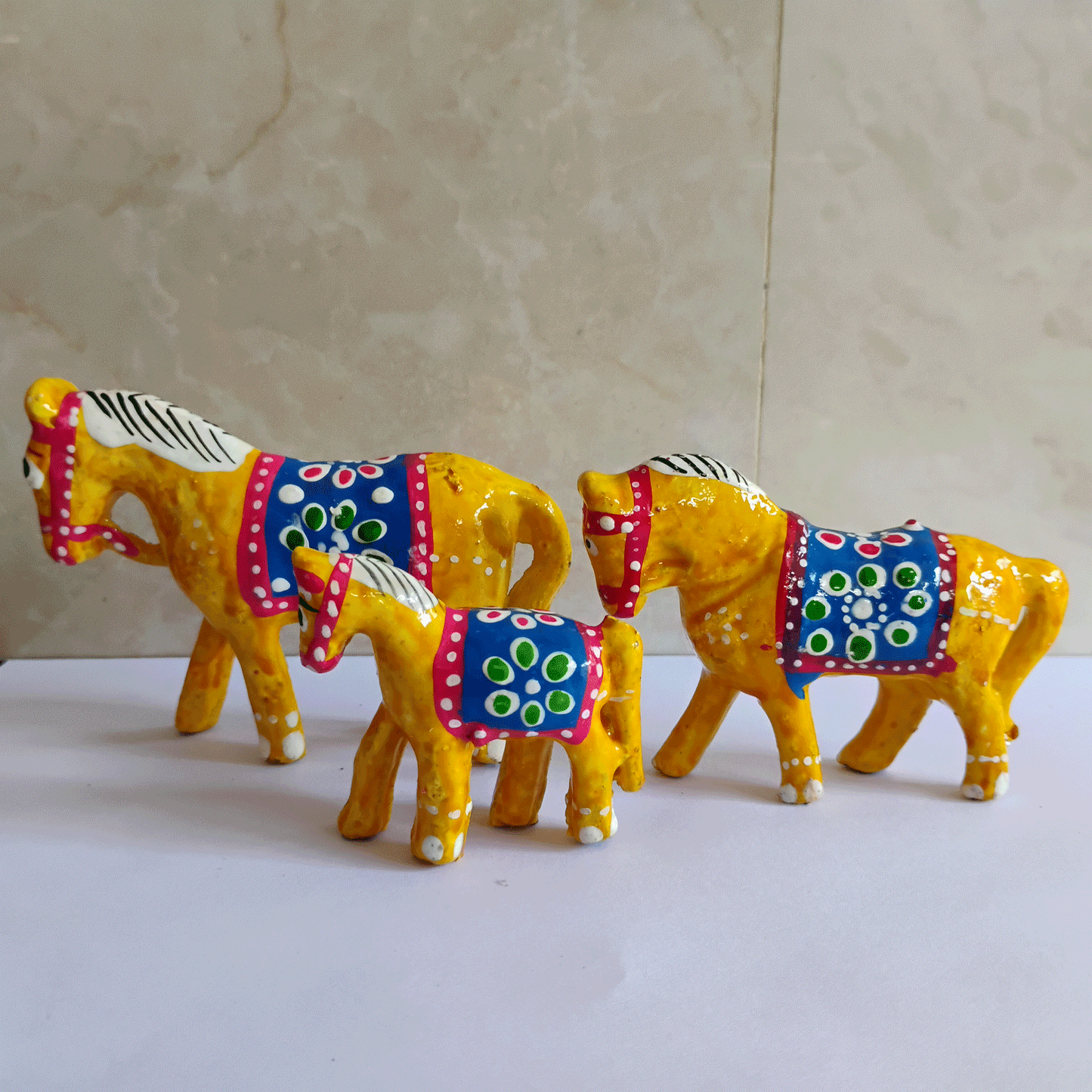 Jaipuri Famous Royal Ethnic Art Decor Piece - Pack of 3