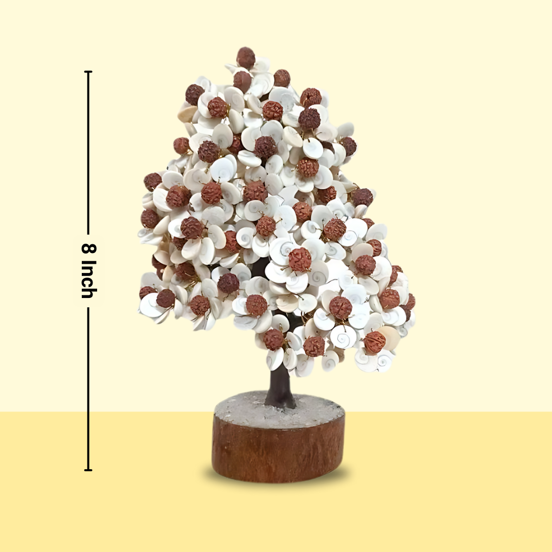 Wealth, Abundance & Prosperity: Natural Gomti Chakra Crystal Tree | Home, Office, and Table Decor