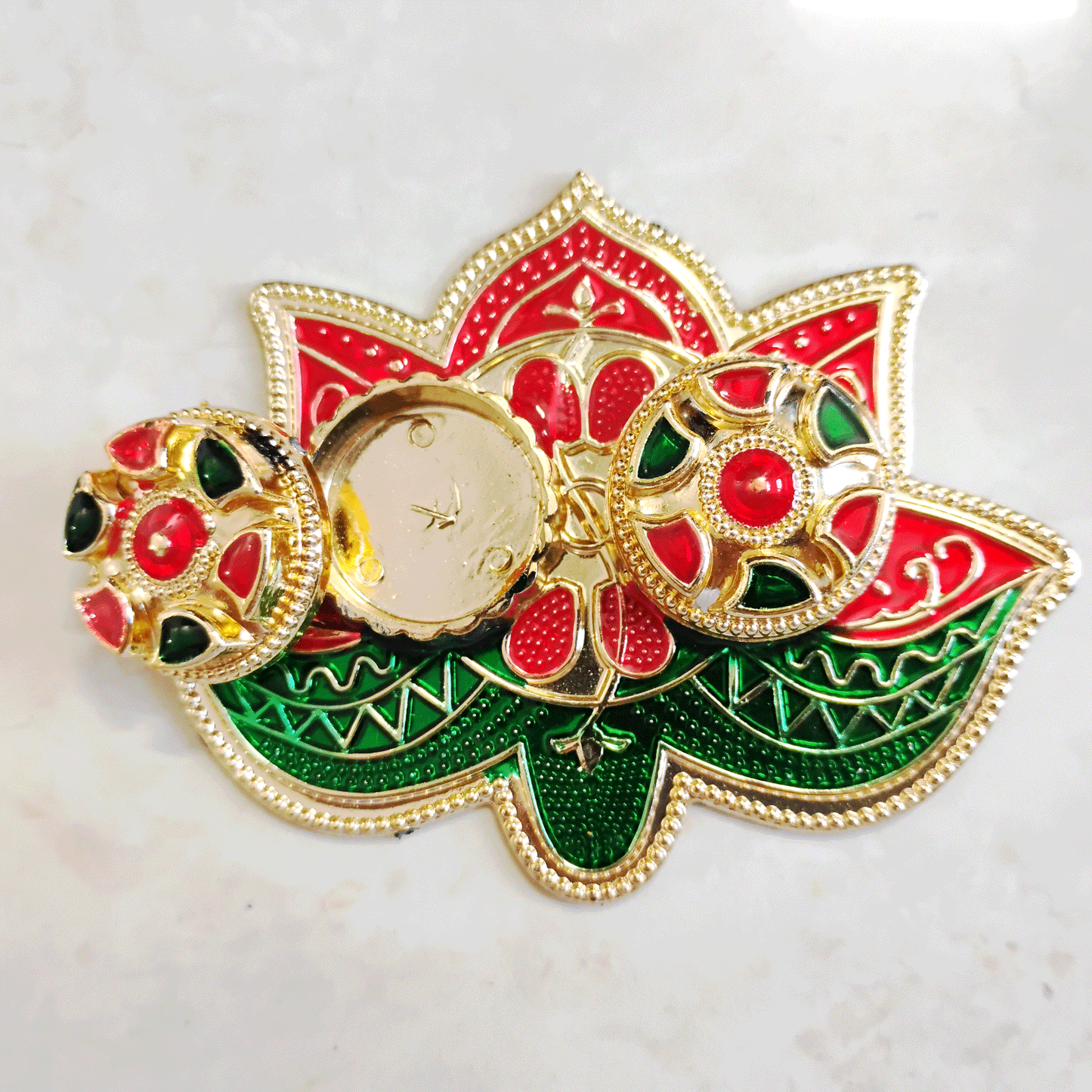 Hand Designed Plastic Tilak / Teeka Tray Jaipuri - Multicolour