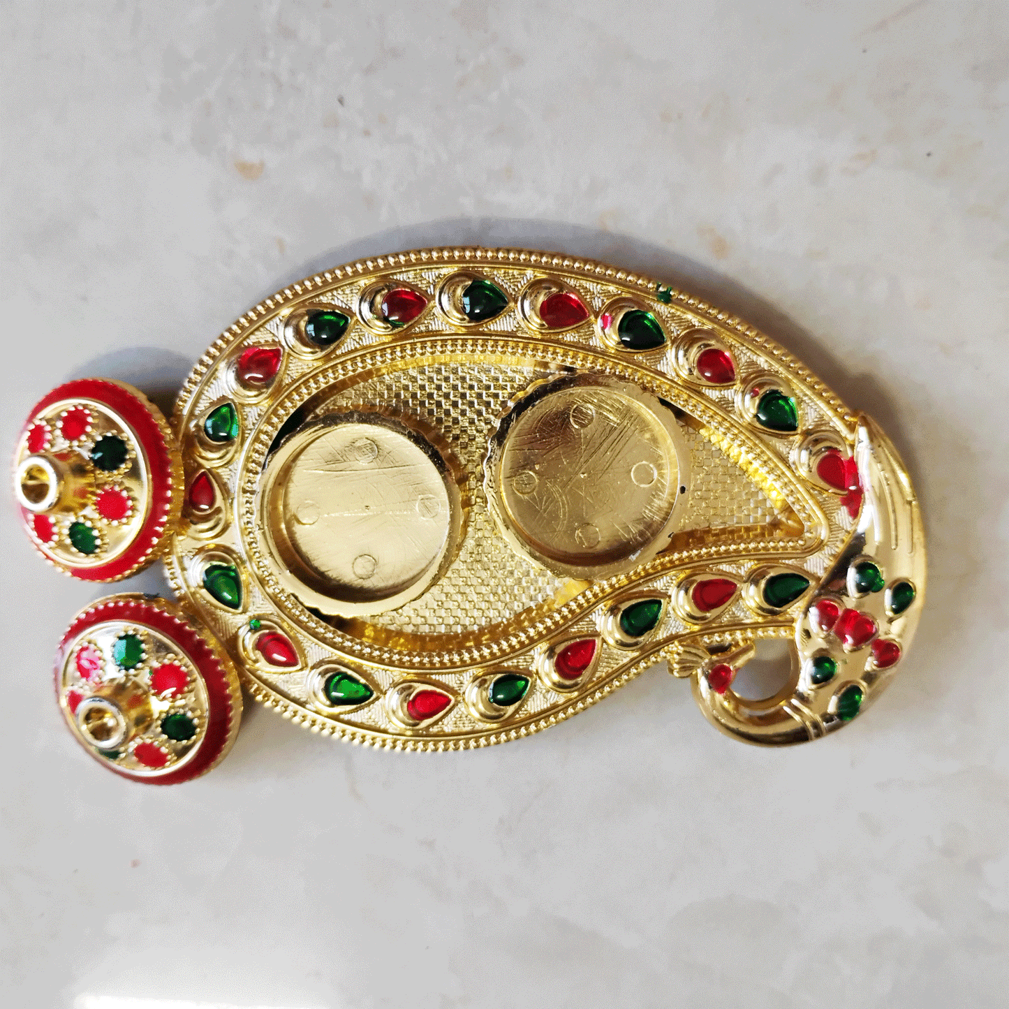 Hand Designed Plastic Tilak / Teeka Tray Jaipuri - Multicolour