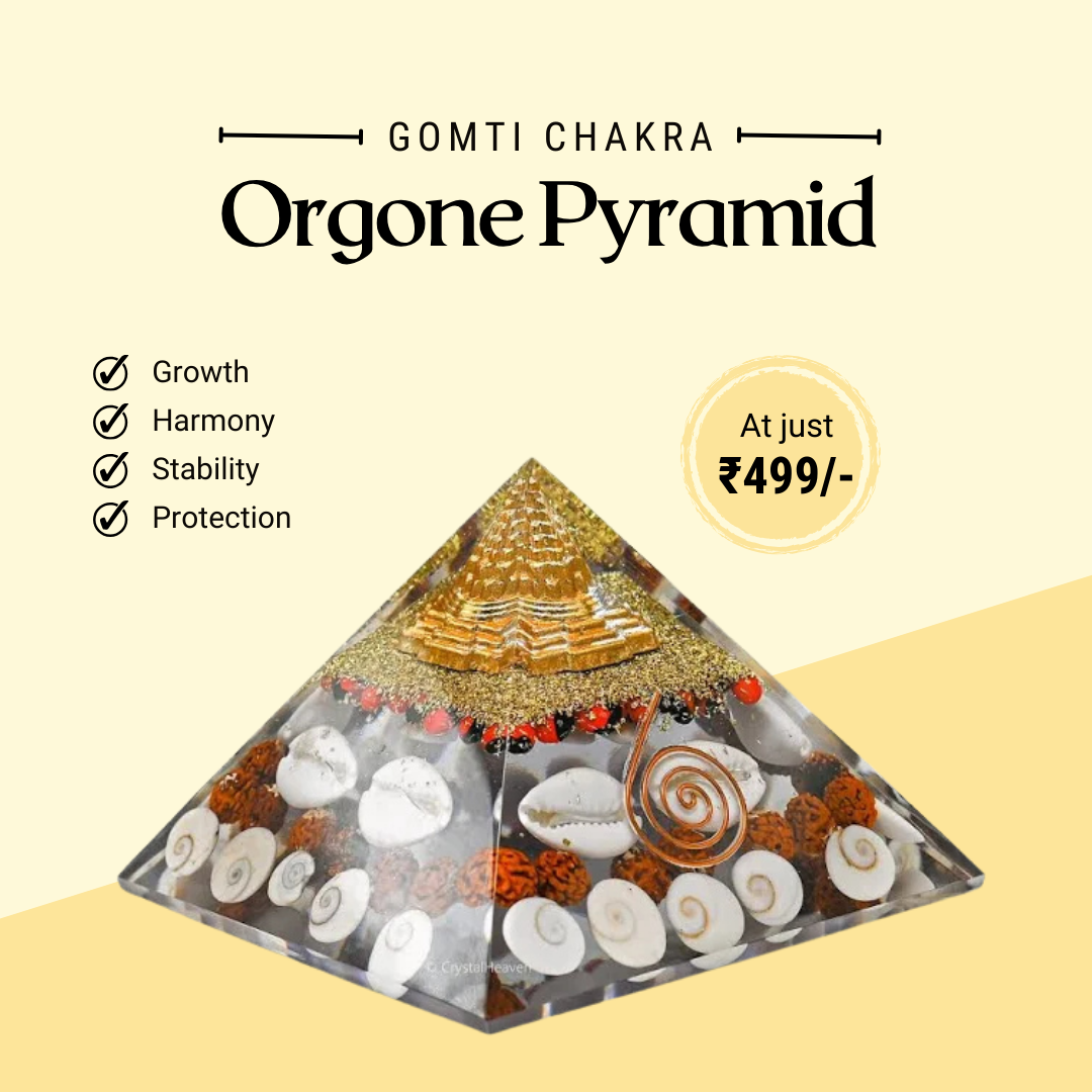 Original Gomti Chakra Orgone pyramid | Reiki Healing Product & Vastu Expert | Gift Decorative Showpiece