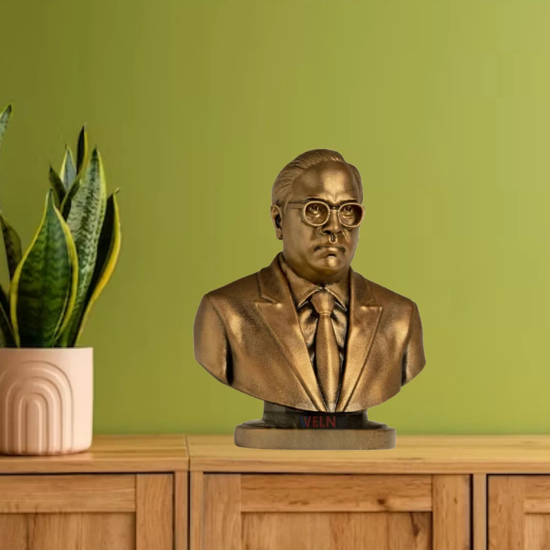 Statue of Dr. B. R. Ambedkar with raised hand – icon of equality, education, and empowerment