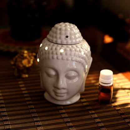 Buddha-Shaped Ceramic Electric Aroma Oil Diffuser Burner Lamp for Home Fragrance