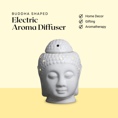 Buddha-Shaped Ceramic Electric Aroma Oil Diffuser Burner Lamp for Home Fragrance