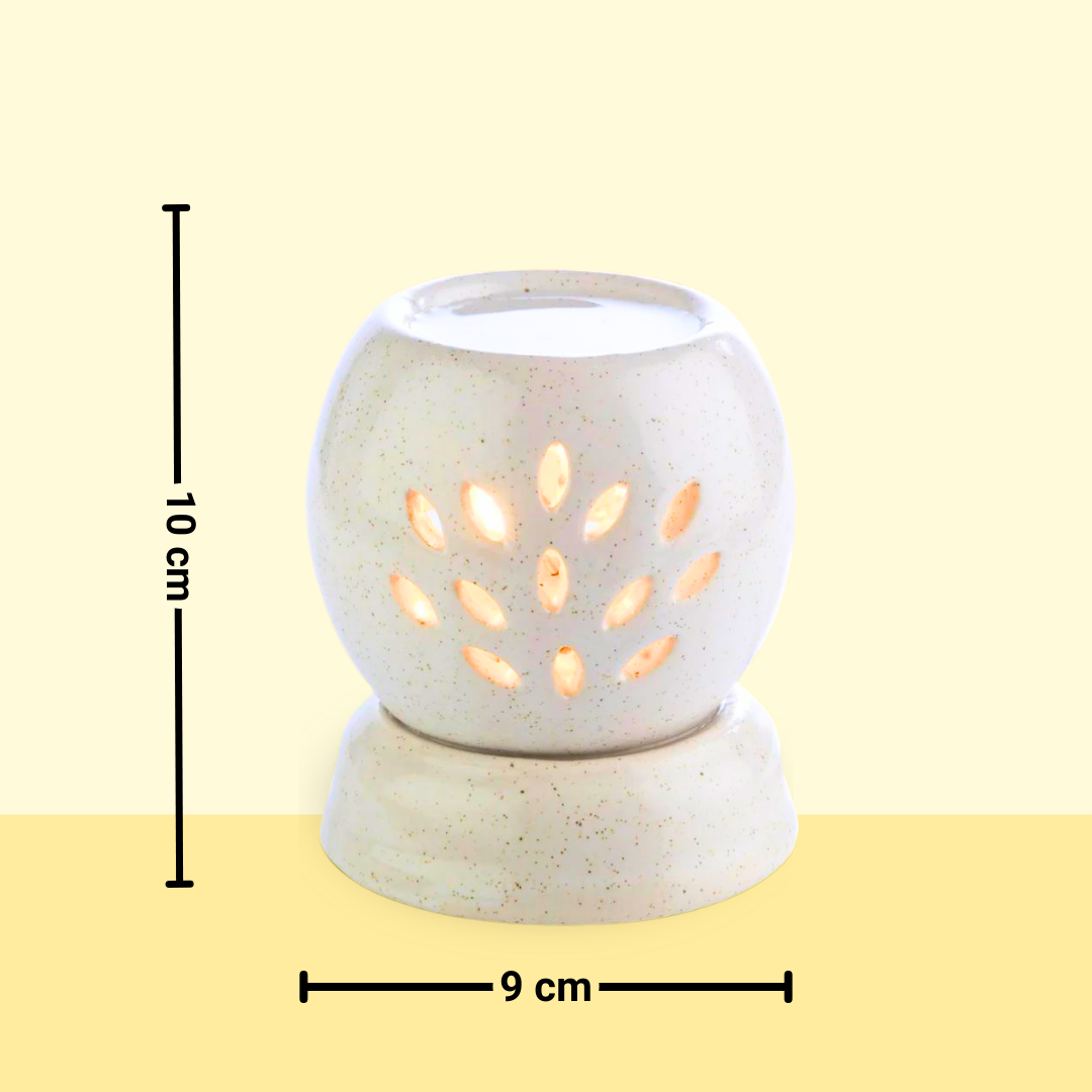 Electric Ceramic Aroma Diffuser for Home | Round-Shaped Aromatherapy Diffuser with Soothing Aroma Benefits for Relaxation and Stress Relief