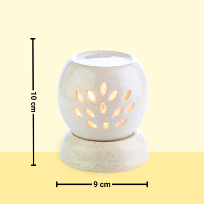 Electric Ceramic Aroma Diffuser for Home | Round-Shaped Aromatherapy Diffuser with Soothing Aroma Benefits for Relaxation and Stress Relief