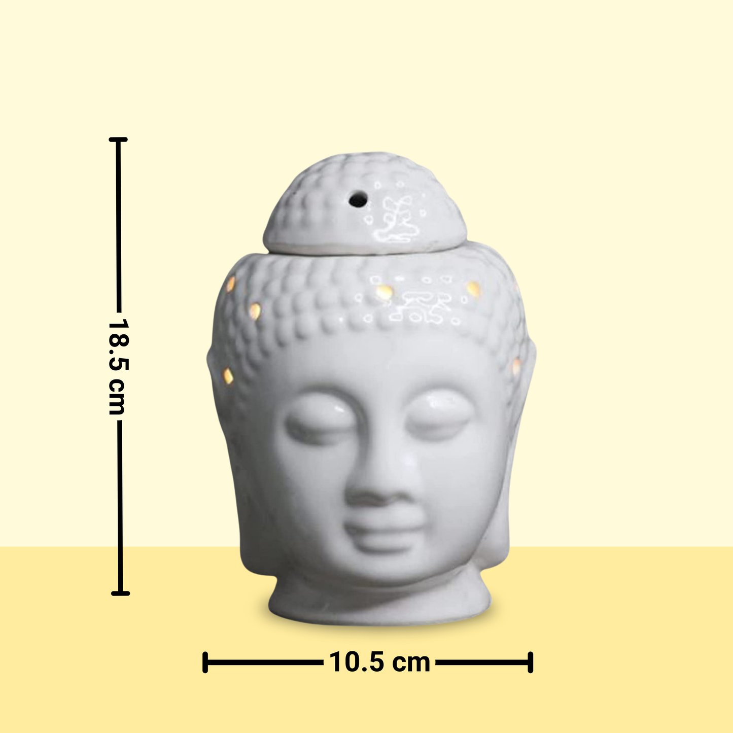 Buddha-Shaped Ceramic Electric Aroma Oil Diffuser Burner Lamp for Home Fragrance