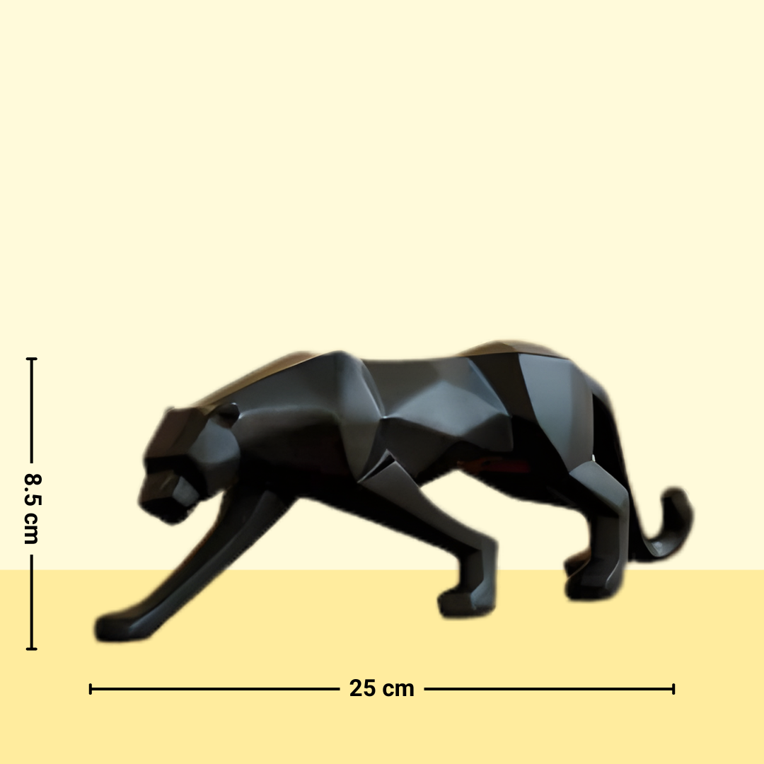 Geometric Black Panther Figurine – Symbol of Power, Elegance, and Style – Perfect for Modern Decor
