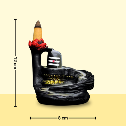 Smoke Backflow Shivling with Backflow Cones – Decorative Black Shivling Incense Burner for Home