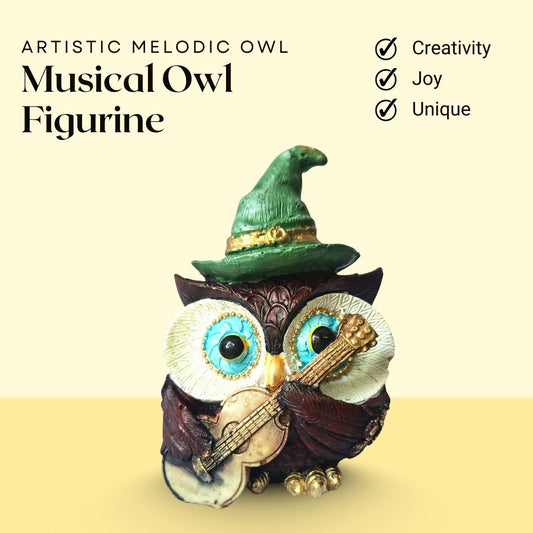 Musical Owl Figurine – Symbol of Creativity, Joy, and Unique Charm – Perfect for Home Decor