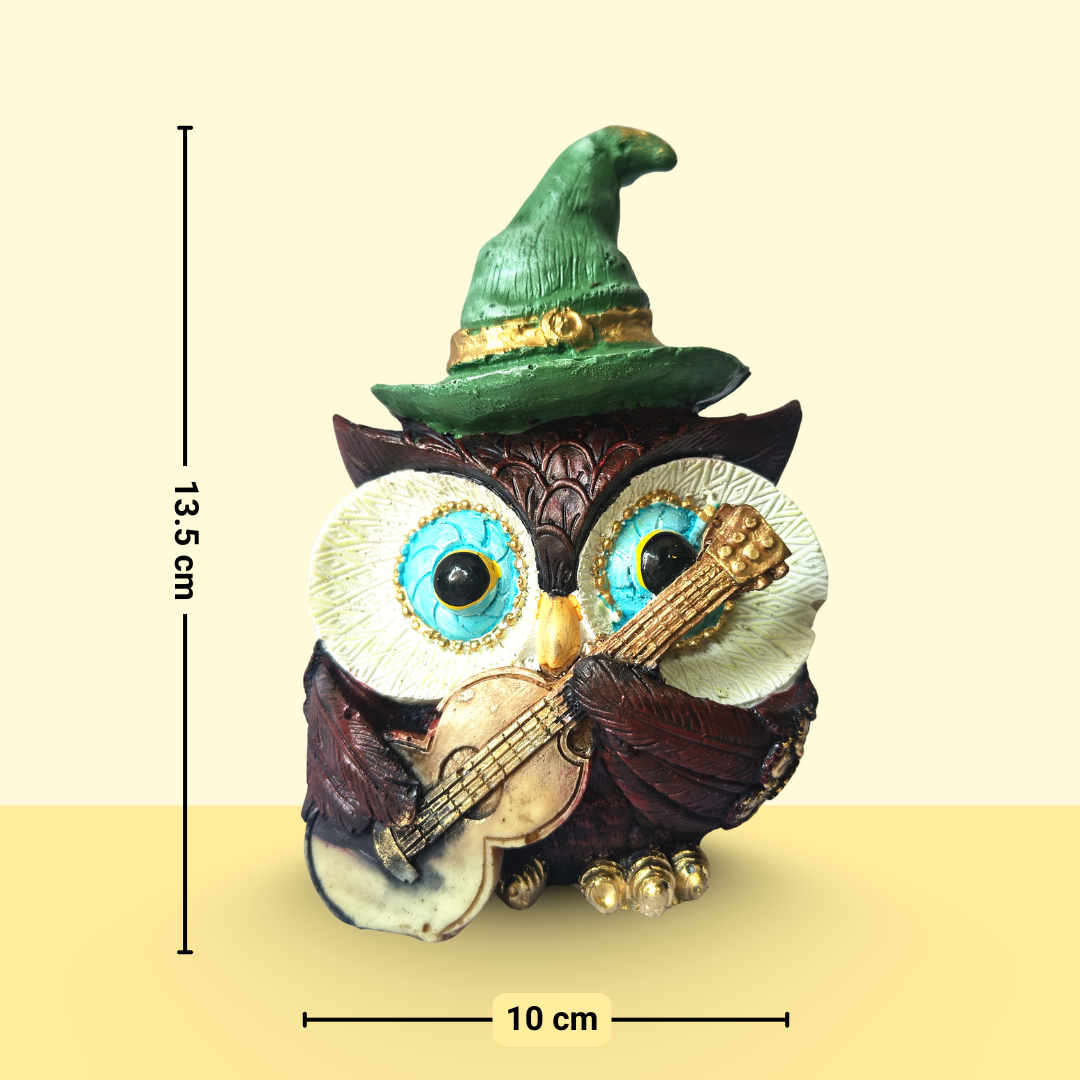 Musical Owl Figurine – Symbol of Creativity, Joy, and Unique Charm – Perfect for Home Decor