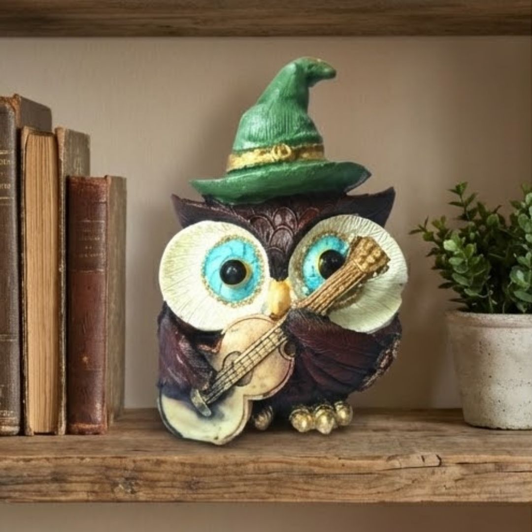Musical Owl Figurine – Symbol of Creativity, Joy, and Unique Charm – Perfect for Home Decor