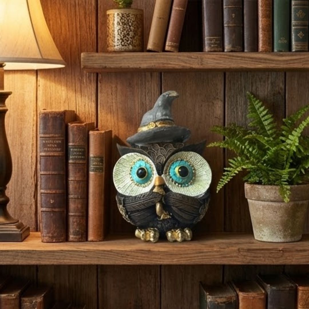 Mystic Grey Owl Figurine – Symbol of Creativity, Wisdom, and Unique Style – Perfect for Home Decor