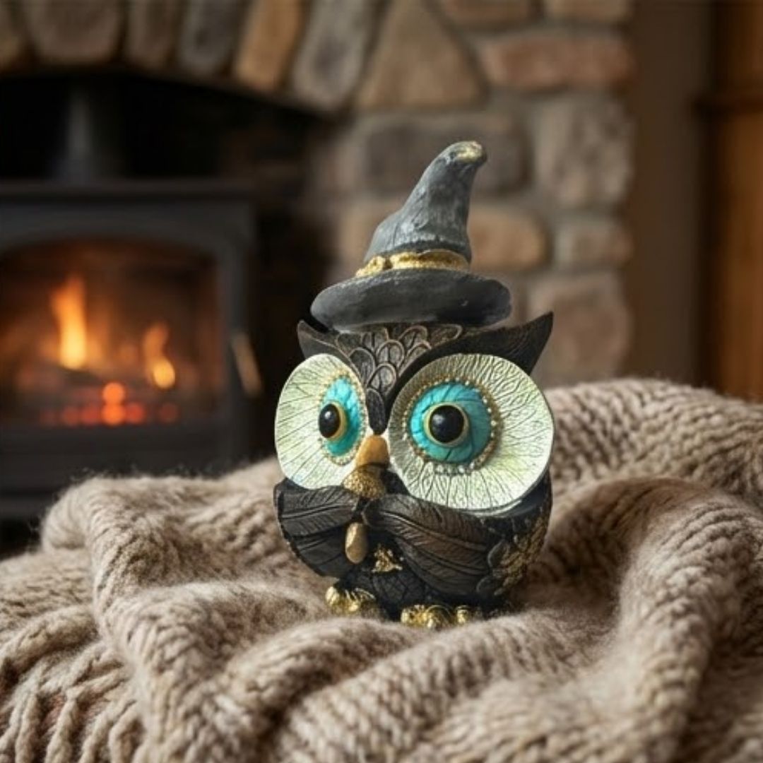 Mystic Grey Owl Figurine – Symbol of Creativity, Wisdom, and Unique Style – Perfect for Home Decor