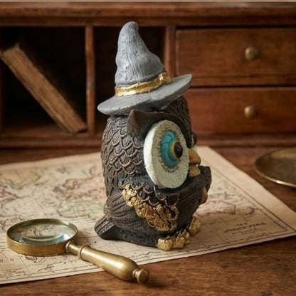 Mystic Grey Owl Figurine – Symbol of Creativity, Wisdom, and Unique Style – Perfect for Home Decor