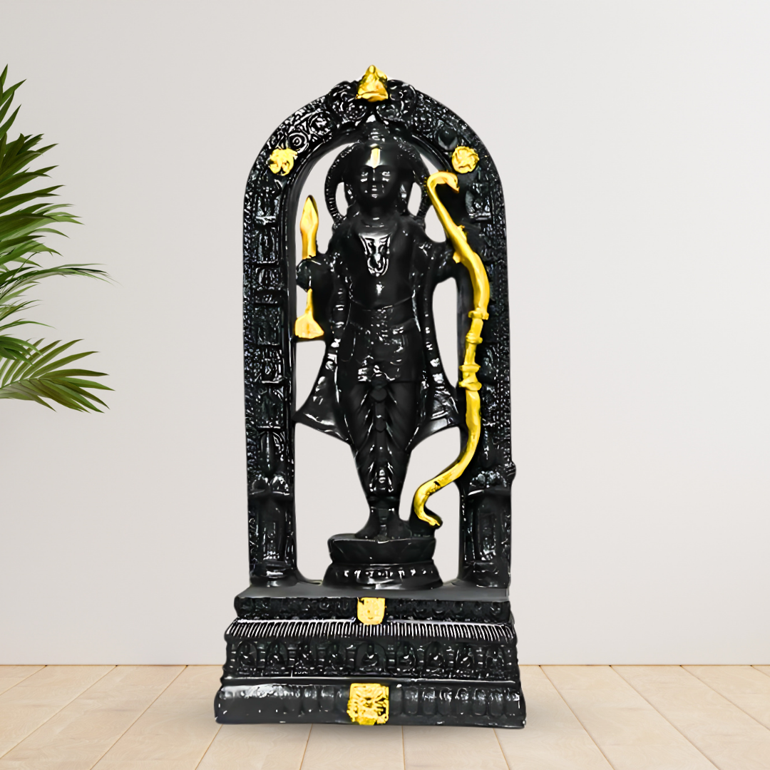 9-Inch Ram Lalla Idol for Home Decor and Worship | Polyresin Statue with Fine Detailing, Perfect for Gifts