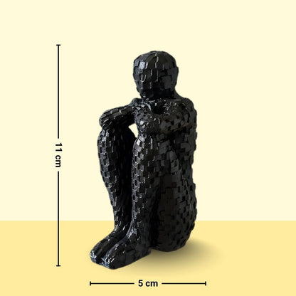Abstract Pixel Thinker Man Figurine – Symbol of Creativity, Depth, and Innovation – Perfect for Modern Decor