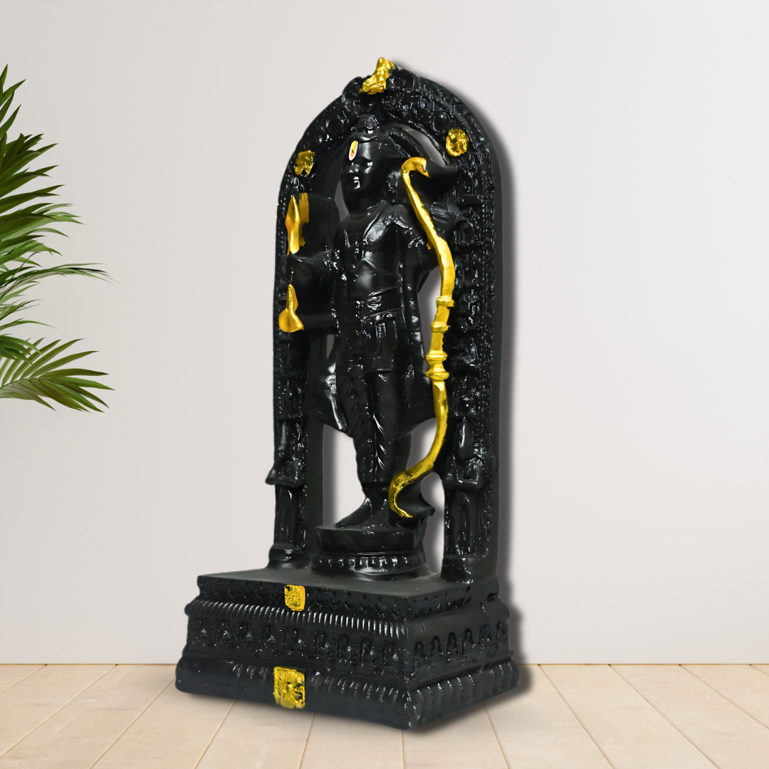 9-Inch Ram Lalla Idol for Home Decor and Worship | Polyresin Statue with Fine Detailing, Perfect for Gifts