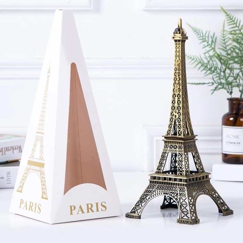 3D Metal Paris Eiffel Tower Statue | Decorative Landmark Showpiece for Home and Office | Perfect Gift