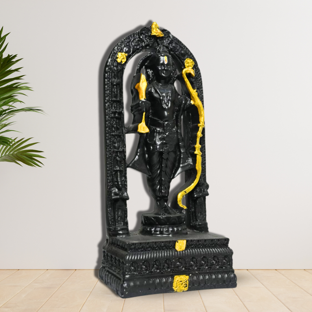 9-Inch Ram Lalla Idol for Home Decor and Worship | Polyresin Statue with Fine Detailing, Perfect for Gifts