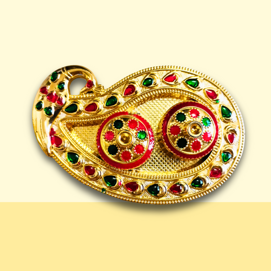 Hand Designed Plastic Tilak / Teeka Tray Jaipuri - Multicolour