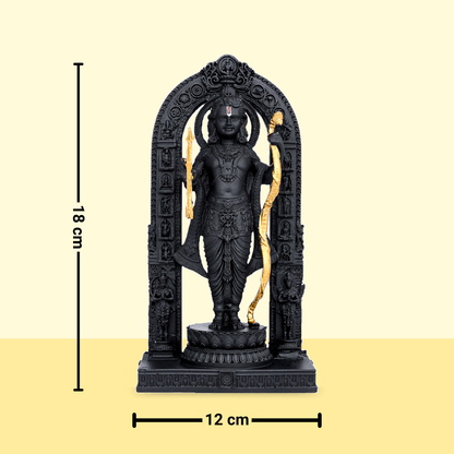 Handcrafted Ram Lalla Idol - Premium Hard Resin Murti for Spiritual Home Decor, Meditation, and Meaningful Gifting