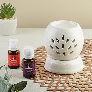 Electric Ceramic Aroma Diffuser for Home | Round-Shaped Aromatherapy Diffuser with Soothing Aroma Benefits for Relaxation and Stress Relief