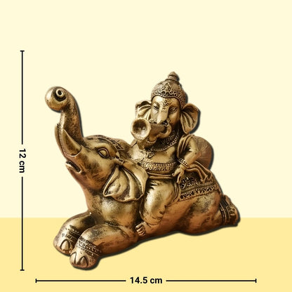 Ganesha Playing Trumpet Figurine – Symbol of Vibrancy, Success, and Energy – Perfect for Home Decor