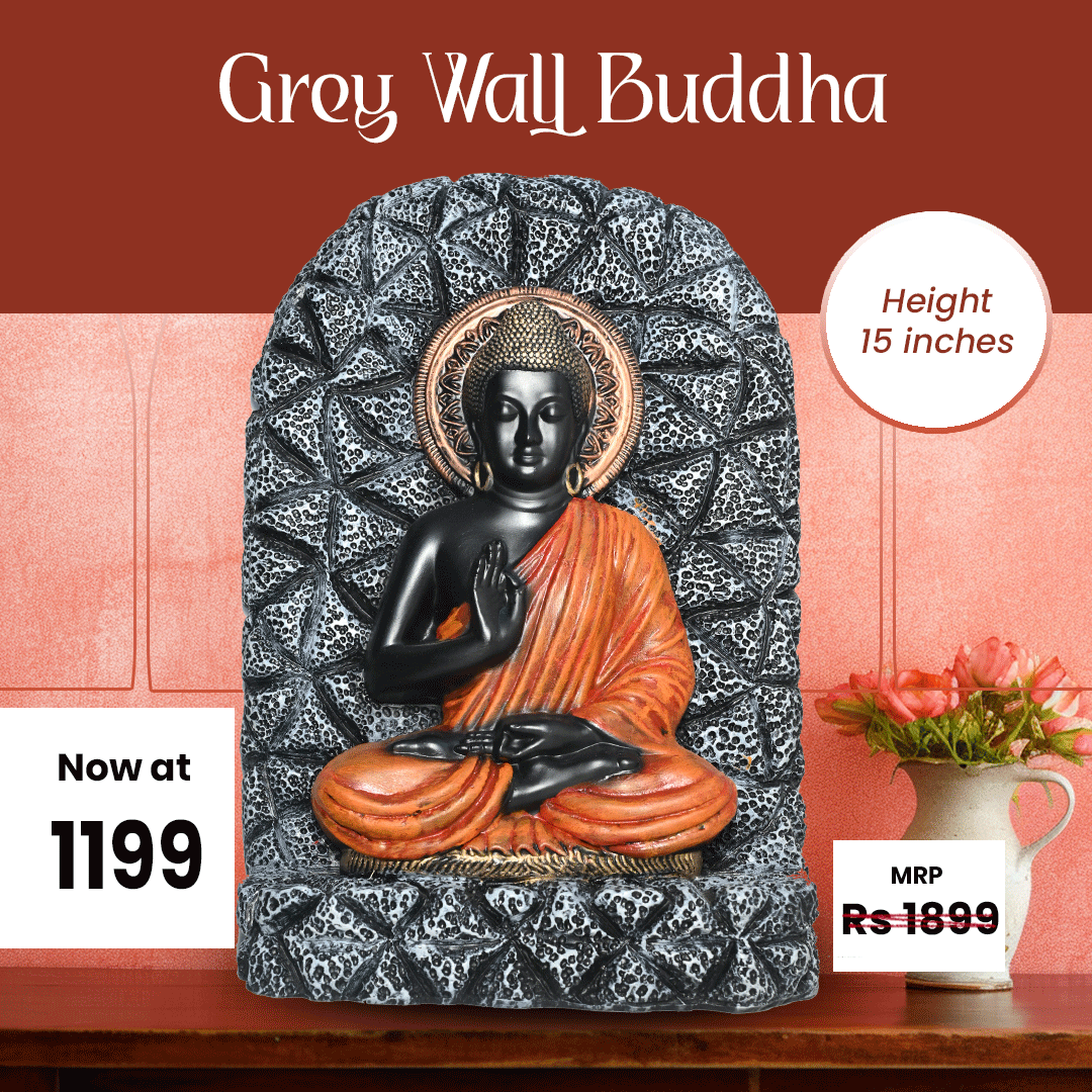 Black Buddha Wall Art with Halo – Spiritual Home Decor for Meditation Spaces