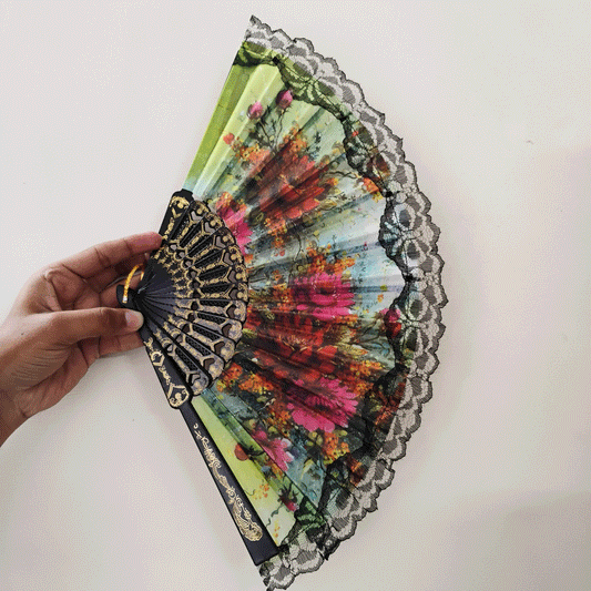 Fancy Senorita Fan for Decor and Gifting Purpose - Black