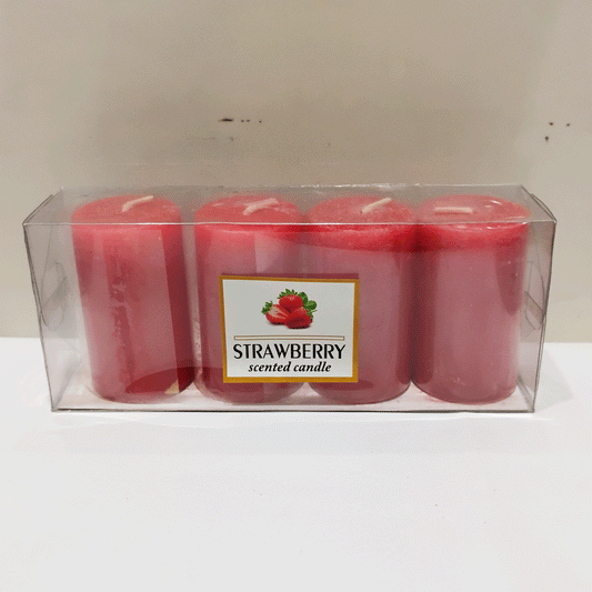 Candle Coloured Pack For Decoration and Gifting -Red