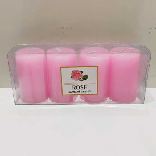 Candle Coloured Pack For Decoration and Gifting - Pink