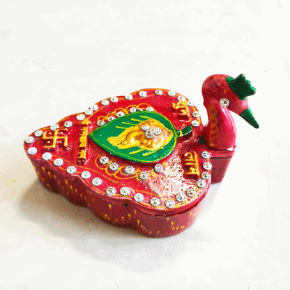 Hand Designed Meenakari Jaipuri kankavati Sindoor kum kum Box