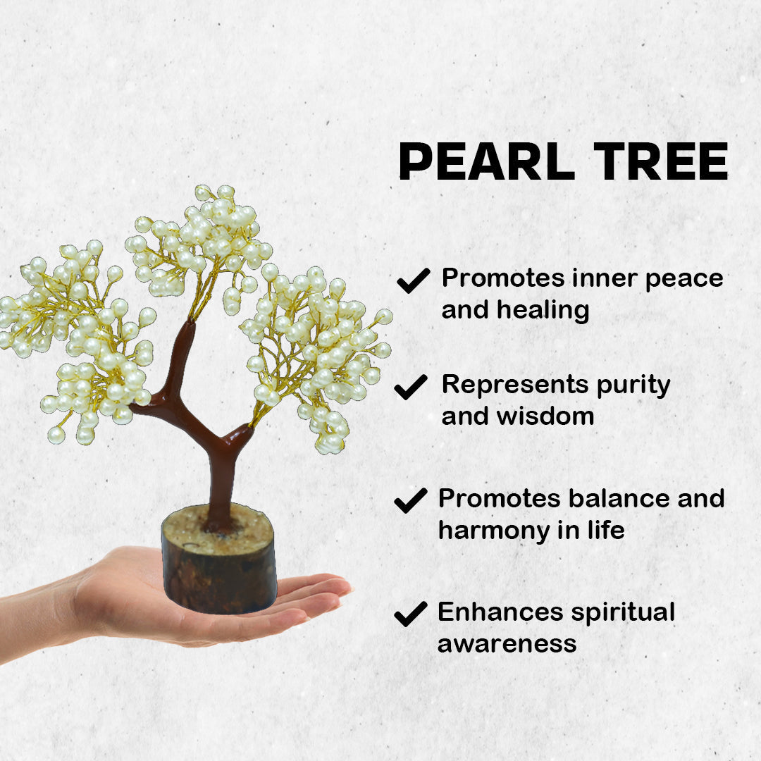 Certified Natural Pearl Tree for Inner Peace & Emotional Healing | Ideal Showpiece for Housewarming, Diwali, and Birthday Gifts