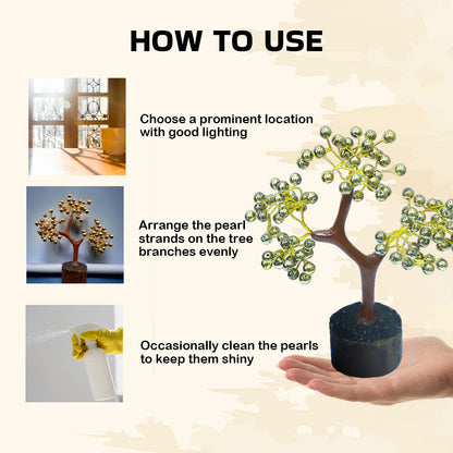 Golden Pyrite Crystal Tree for Success, Abundance, Luck, and Prosperity | Decorative Showpiece