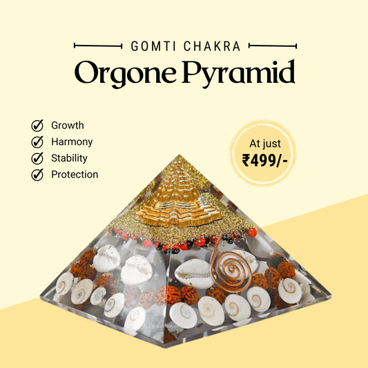 Original Gomti Chakra Orgone pyramid | Reiki Healing Product & Vastu Expert | Gift Decorative Showpiece