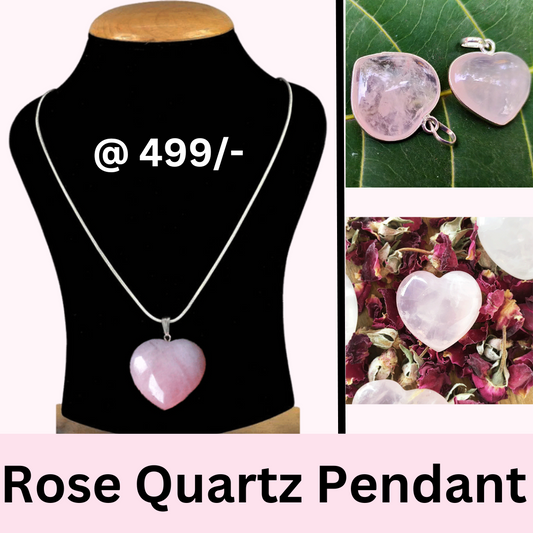 Reiki Crystal Products Natural Healing Stone Pendant Small Heart Shape Crystal Stone Pendant/Locket with Metal Chain for Reiki Healing and Crystal Healing Gemstone Size 15-20 mm Approx