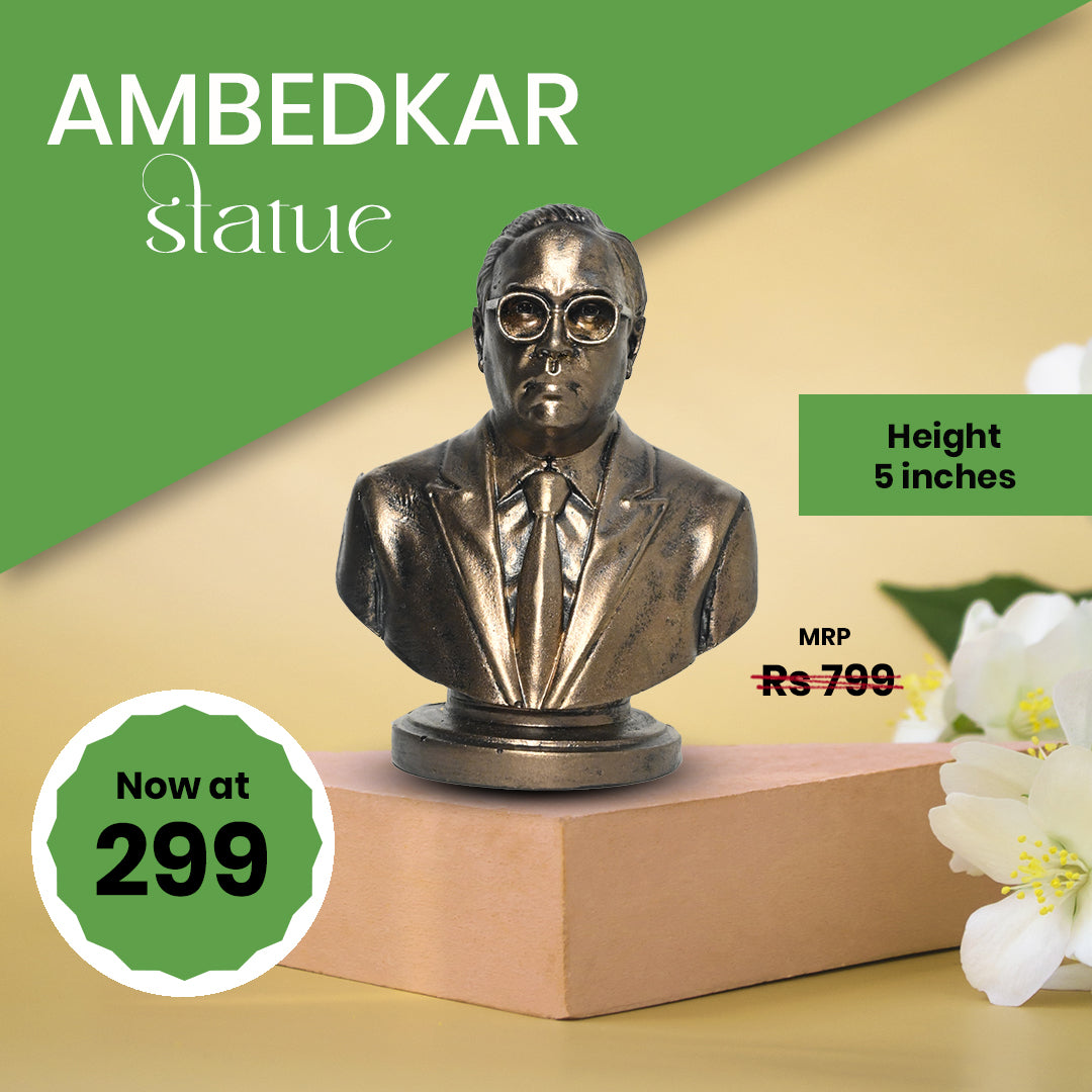 Ambedkar Statue | High-Quality Resin Decorative Piece for Home Decor and Gifting | Inspirational Dr. B.R. Ambedkar Figurine | 12x9 cm