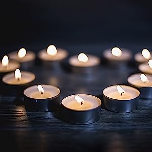 10 Pcs Unscented Tea Light Candles – Smokeless, Long-Lasting Wax Candles for Home Decor and Special Occasions