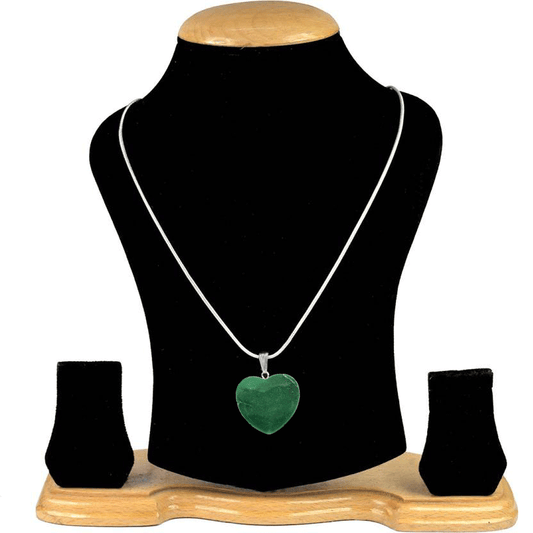 Reiki Crystal Products Natural Healing Stone Pendant Small Heart Shape Crystal Stone Pendant/Locket with Metal Chain for Reiki Healing and Crystal Healing Gemstone Size 15-20 mm Approx