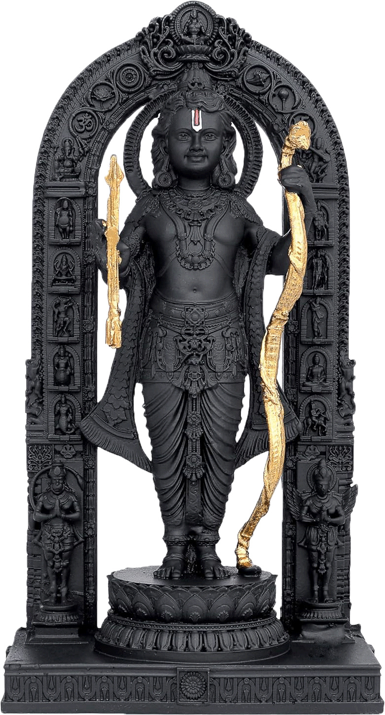 Handcrafted Ram Lalla Idol - Premium Hard Resin Murti for Spiritual Home Decor, Meditation, and Meaningful Gifting