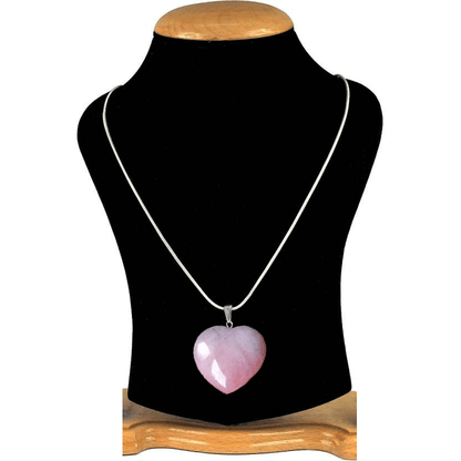 Reiki Crystal Products Natural Healing Stone Pendant Small Heart Shape Crystal Stone Pendant/Locket with Metal Chain for Reiki Healing and Crystal Healing Gemstone Size 15-20 mm Approx