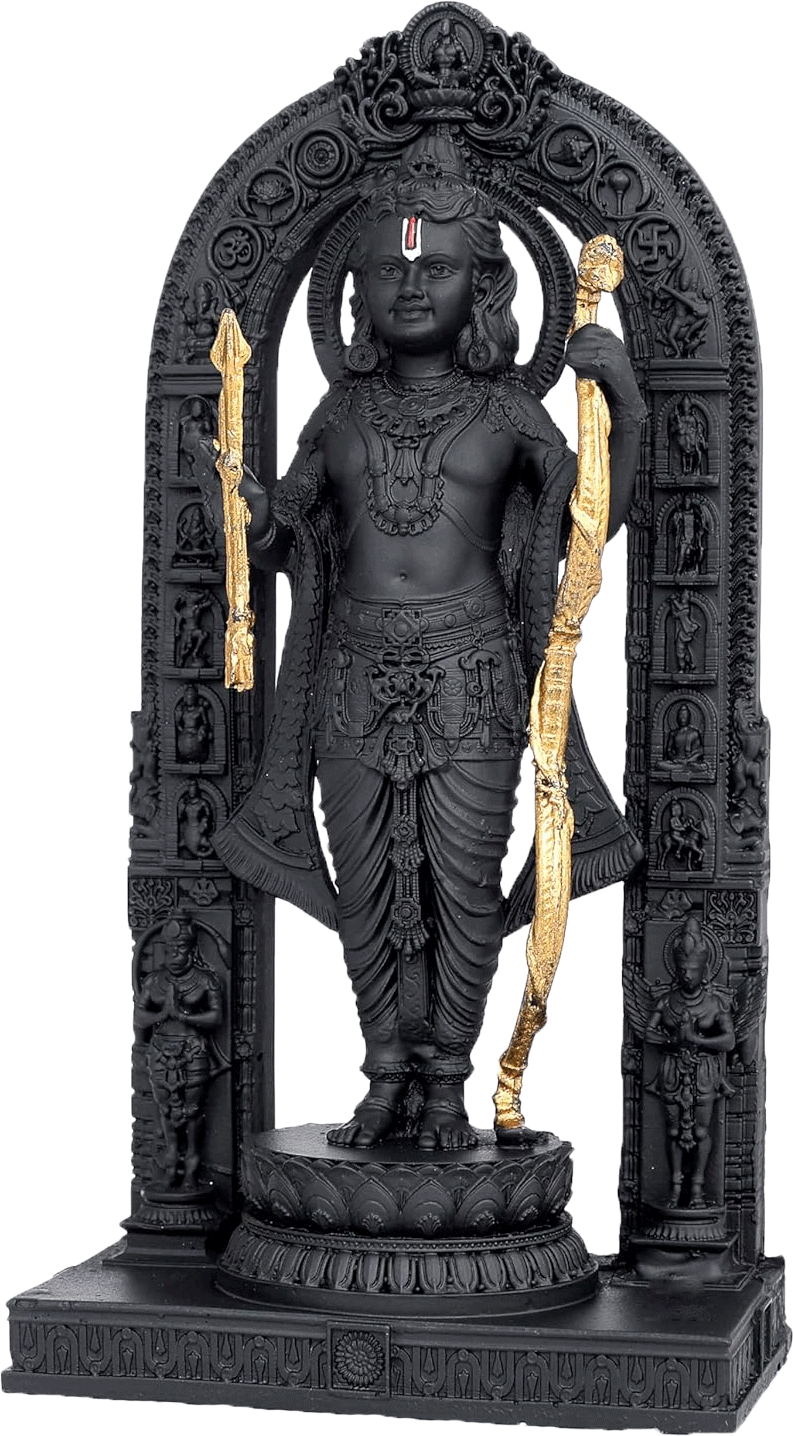 Handcrafted Ram Lalla Idol - Premium Hard Resin Murti for Spiritual Home Decor, Meditation, and Meaningful Gifting