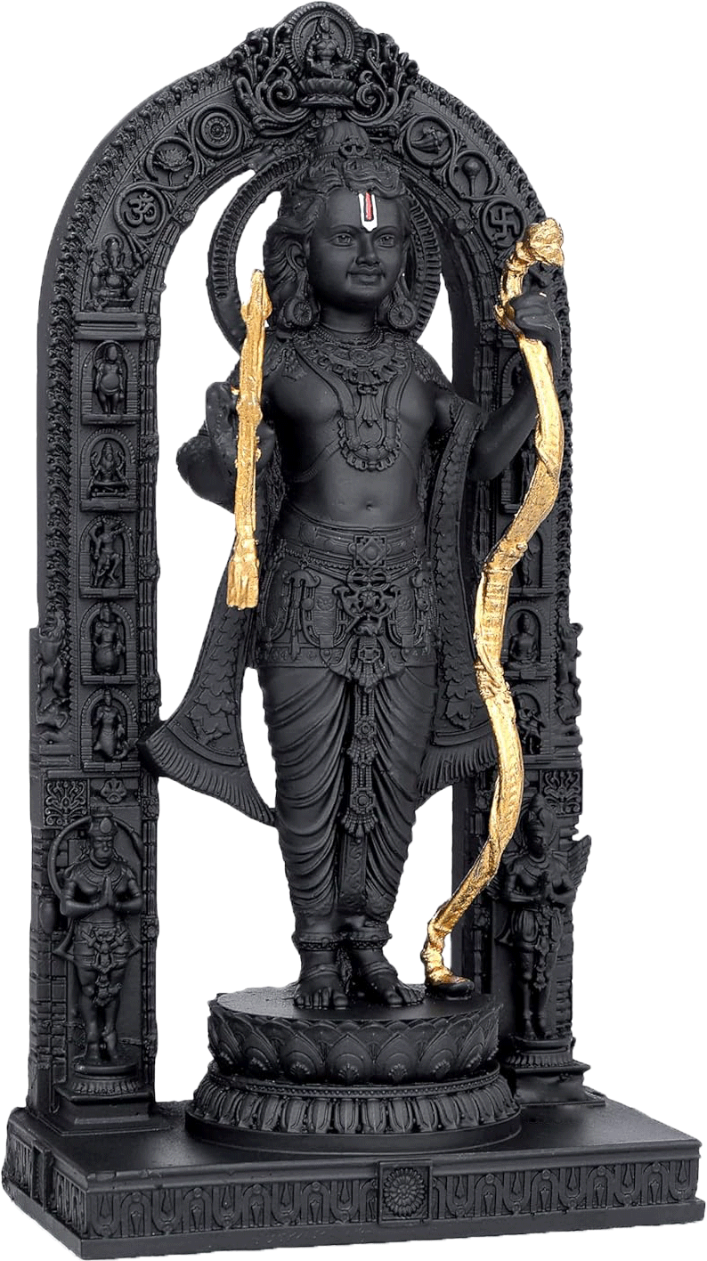 Handcrafted Ram Lalla Idol - Premium Hard Resin Murti for Spiritual Home Decor, Meditation, and Meaningful Gifting